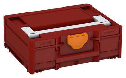 Systainer³ M 137, Carmine Red with Light Grey lid handle and Deep Orange catches