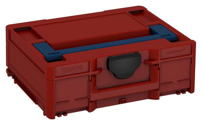 Systainer³ M 137, Carmine Red with Sapphire Blue lid handle and Black catches