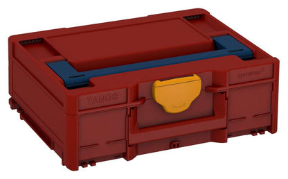 Systainer³ M 137, Carmine Red with Sapphire Blue lid handle and Daffodil Yellow catches