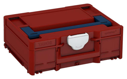 Systainer³ M 137, Carmine Red with Sapphire Blue lid handle and Light Grey catches