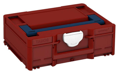 Systainer³ M 137, Carmine Red with Sapphire Blue lid handle and White catches