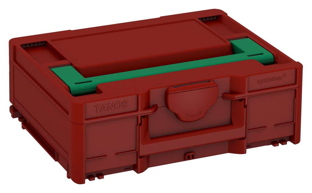 Systainer³ M 137, Carmine Red with Signal Green lid handle
