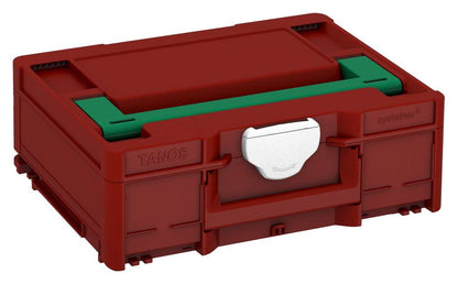 Systainer³ M 137, Carmine Red with Signal Green lid handle and White catches