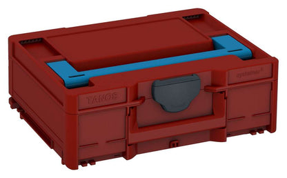 Systainer³ M 137, Carmine Red with Sky Blue lid handle and Anthracite catches
