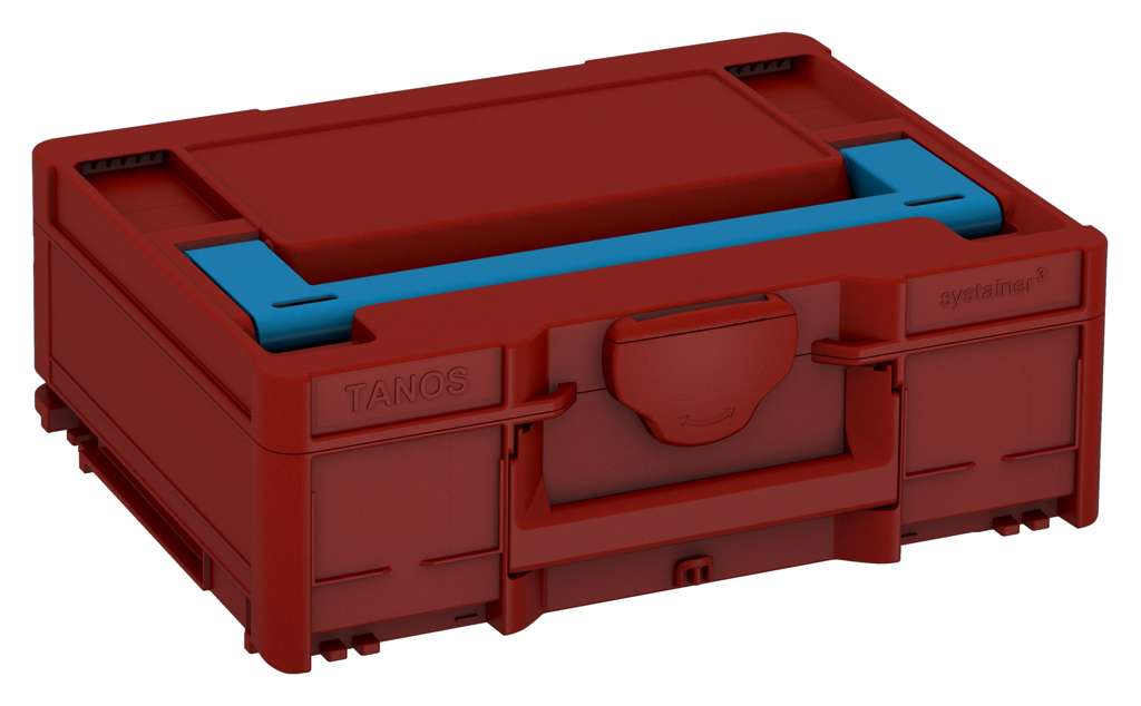 Systainer³ M 137, Carmine Red with Sky Blue lid handle