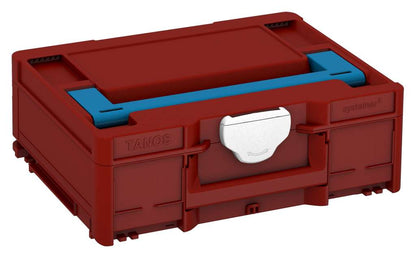 Systainer³ M 137, Carmine Red with Sky Blue lid handle and White catches