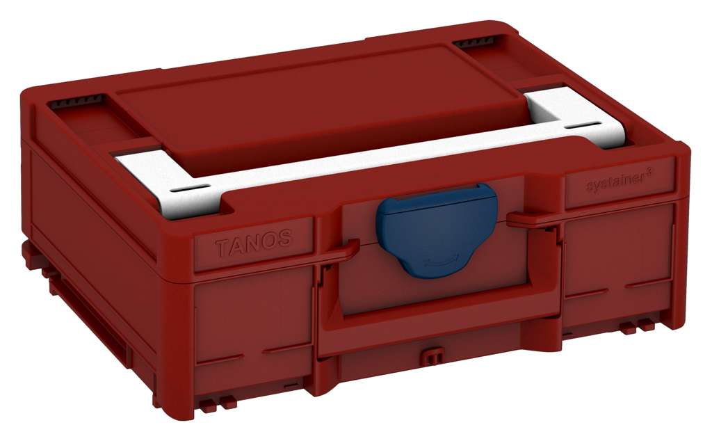 Systainer³ M 137, Carmine Red with White lid handle and Sapphire Blue catches