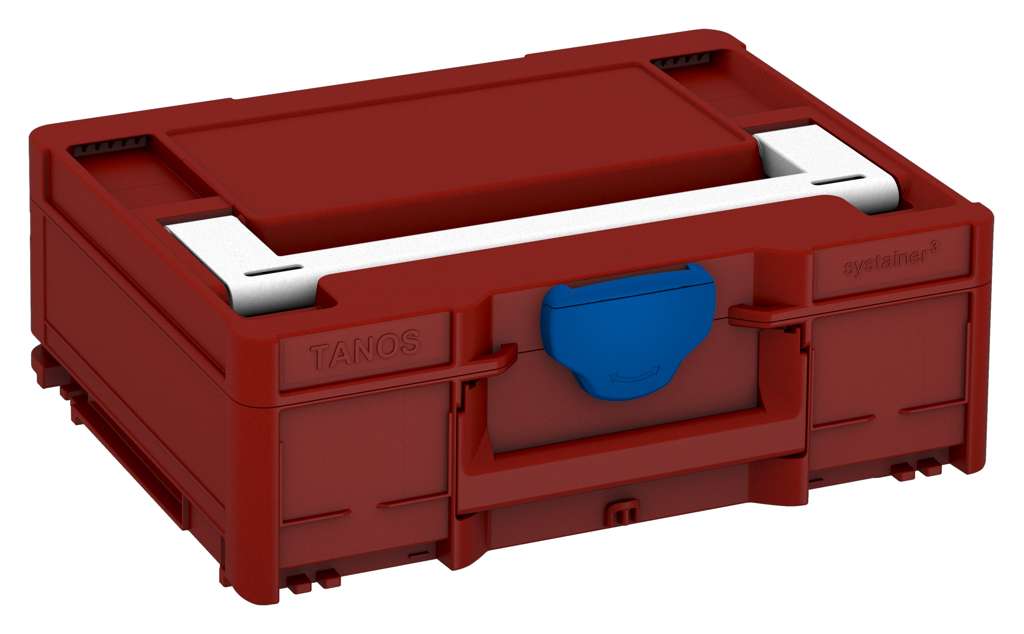 Systainer³ M 137, Carmine Red with White lid handle and Signal Blue catches