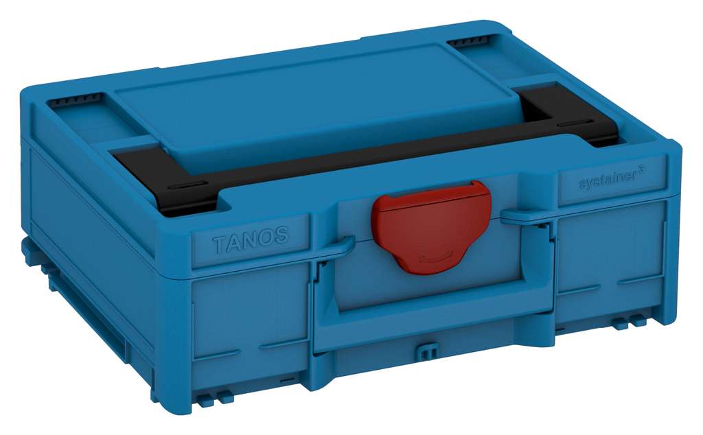 Systainer³ M 137, Sky Blue with Black lid handle and Carmine Red catches
