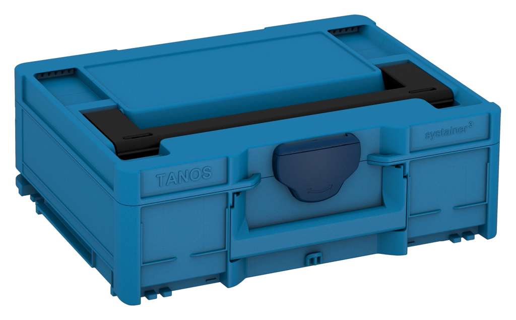 Systainer³ M 137, Sky Blue with Black lid handle and Sapphire Blue catches