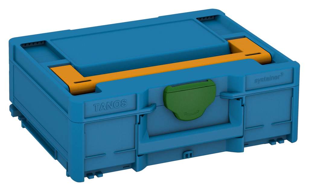 Systainer³ M 137, Sky Blue with Daffodil Yellow lid handle and Emerald Green catches