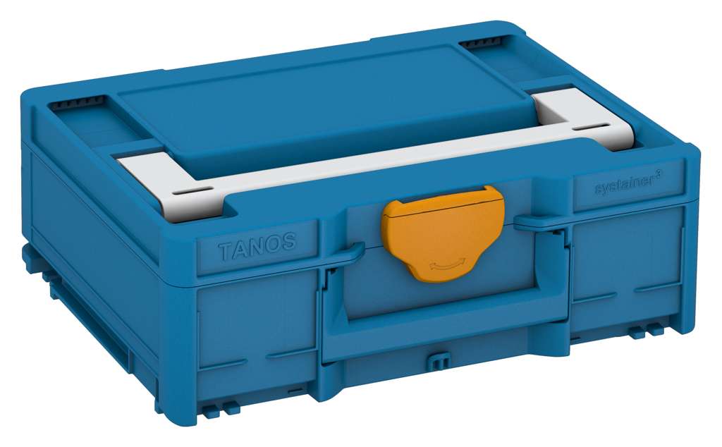 Systainer³ M 137, Sky Blue with Light Grey lid handle and Daffodil Yellow catches