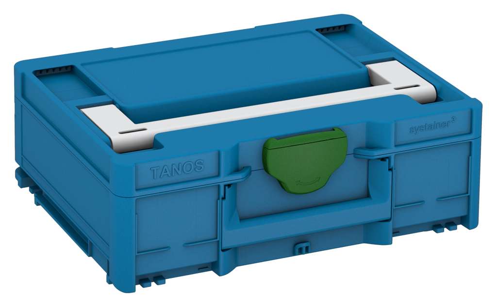 Systainer³ M 137, Sky Blue with Light Grey lid handle and Emerald Green catches