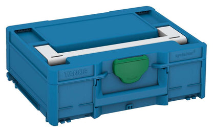 Systainer³ M 137, Sky Blue with Light Grey lid handle and Signal Green catches