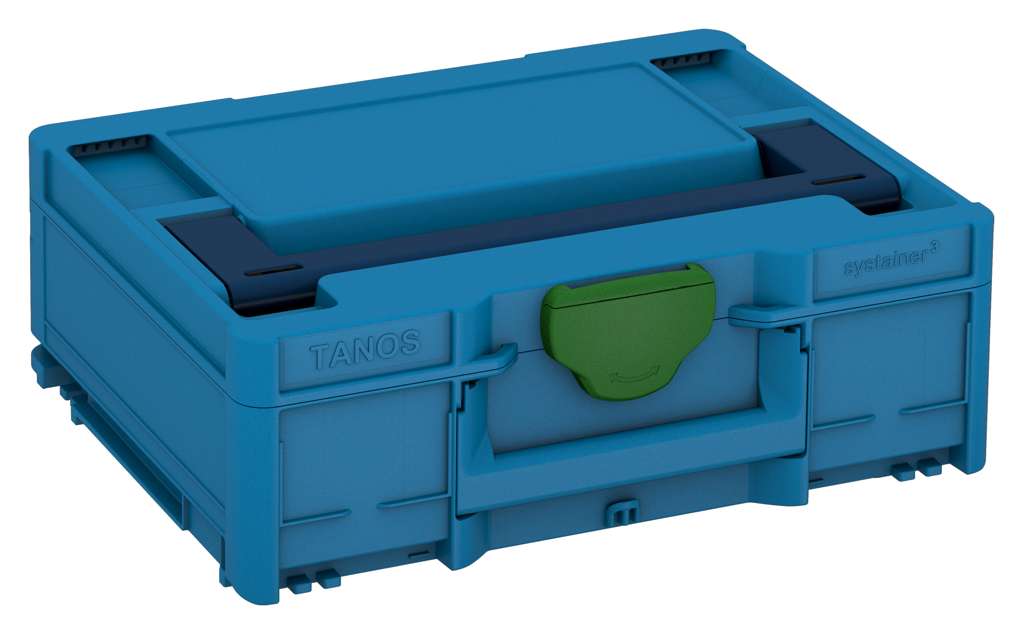 Systainer³ M 137, Sky Blue with Sapphire Blue lid handle and Emerald Green catches