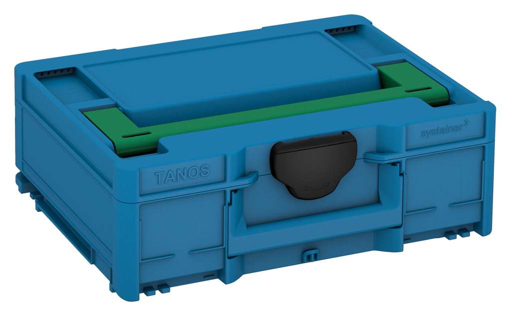 Systainer³ M 137, Sky Blue with Signal Green lid handle and Black catches