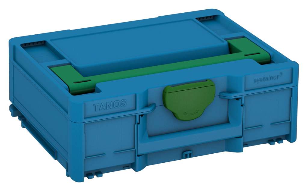 Systainer³ M 137, Sky Blue with Signal Green lid handle and Emerald Green catches
