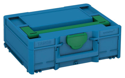 Systainer³ M 137, Sky Blue with Signal Green lid handle and Signal Green catches