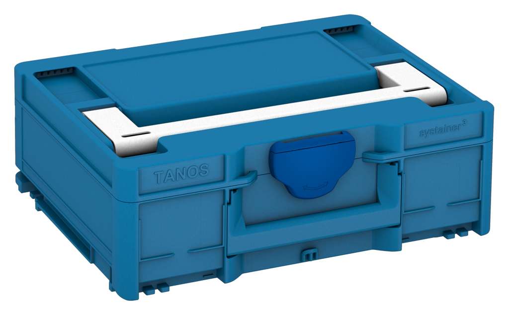 Systainer³ M 137, Sky Blue with White lid handle and Signal Blue catches
