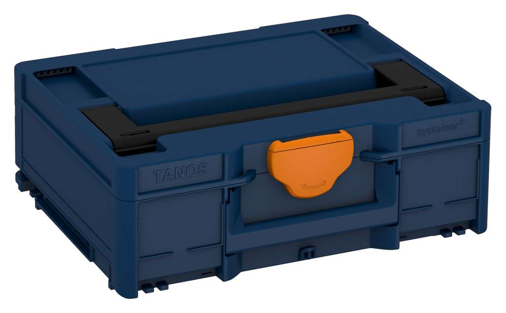 Systainer³ M 137, Sapphire Blue with Black lid handle and Deep Orange catches