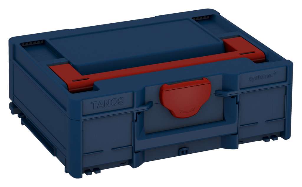 Systainer³ M 137, Sapphire Blue with Carmine Red lid handle and Carmine Red catches
