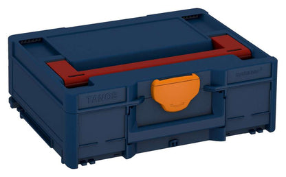 Systainer³ M 137, Sapphire Blue with Carmine Red lid handle and Deep Orange catches
