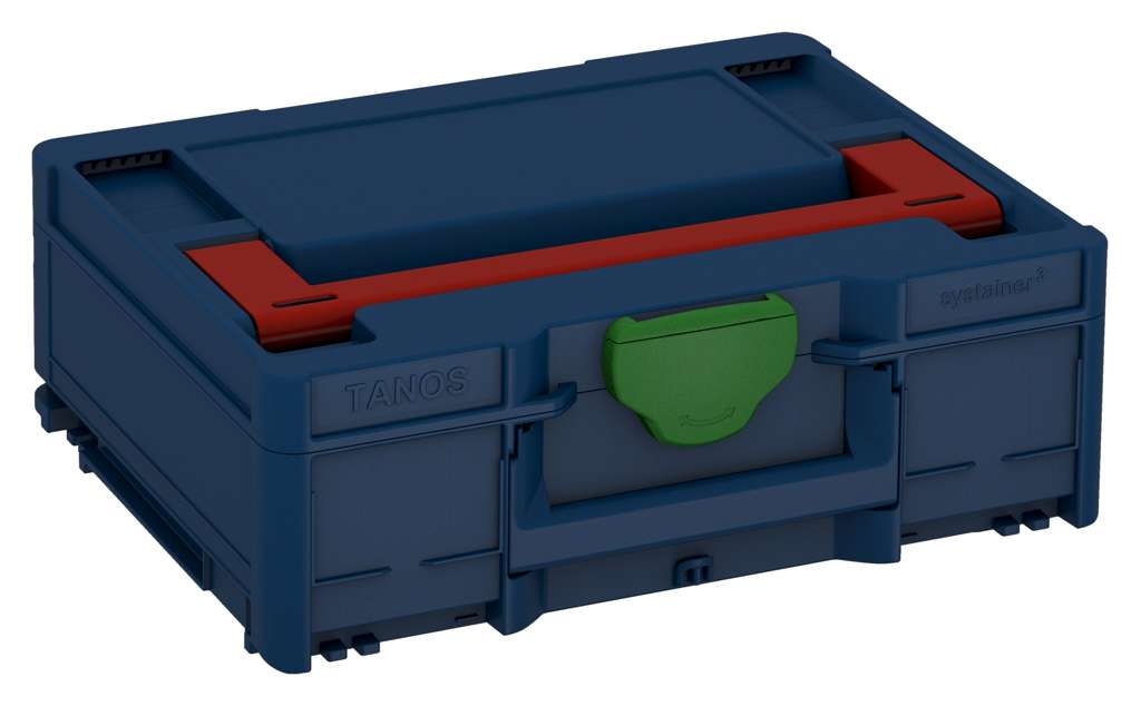 Systainer³ M 137, Sapphire Blue with Carmine Red lid handle and Emerald Green catches