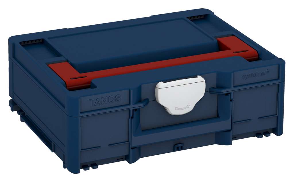 Systainer³ M 137, Sapphire Blue with Carmine Red lid handle and Light Grey catches
