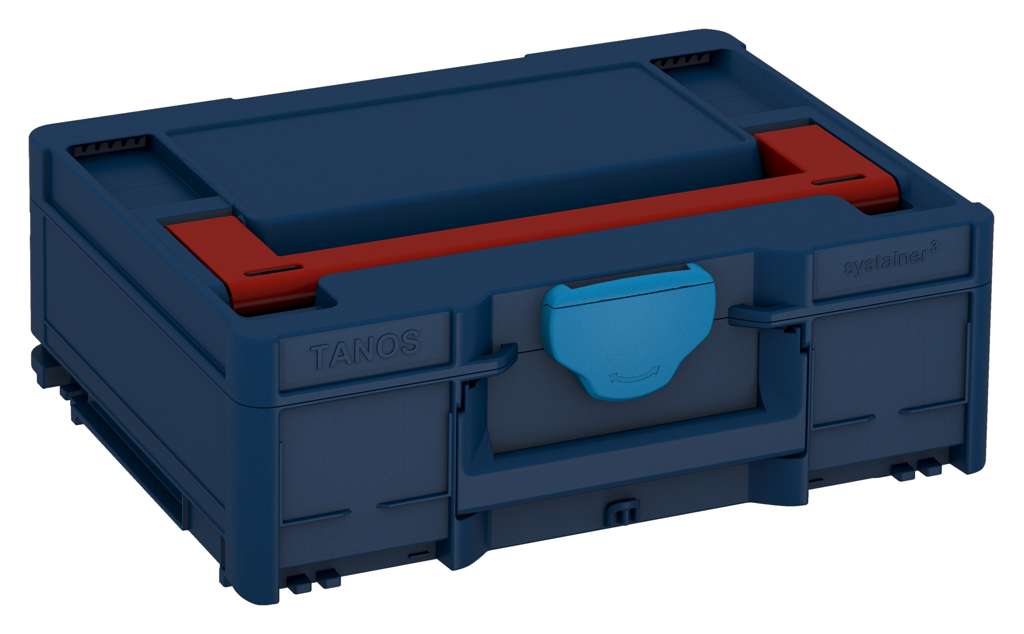 Systainer³ M 137, Sapphire Blue with Carmine Red lid handle and Sky Blue catches
