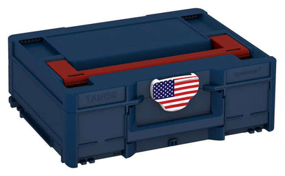 Systainer³ M 137, USA Flag, Sapphire Blue with Carmine Red lid handle and White catches