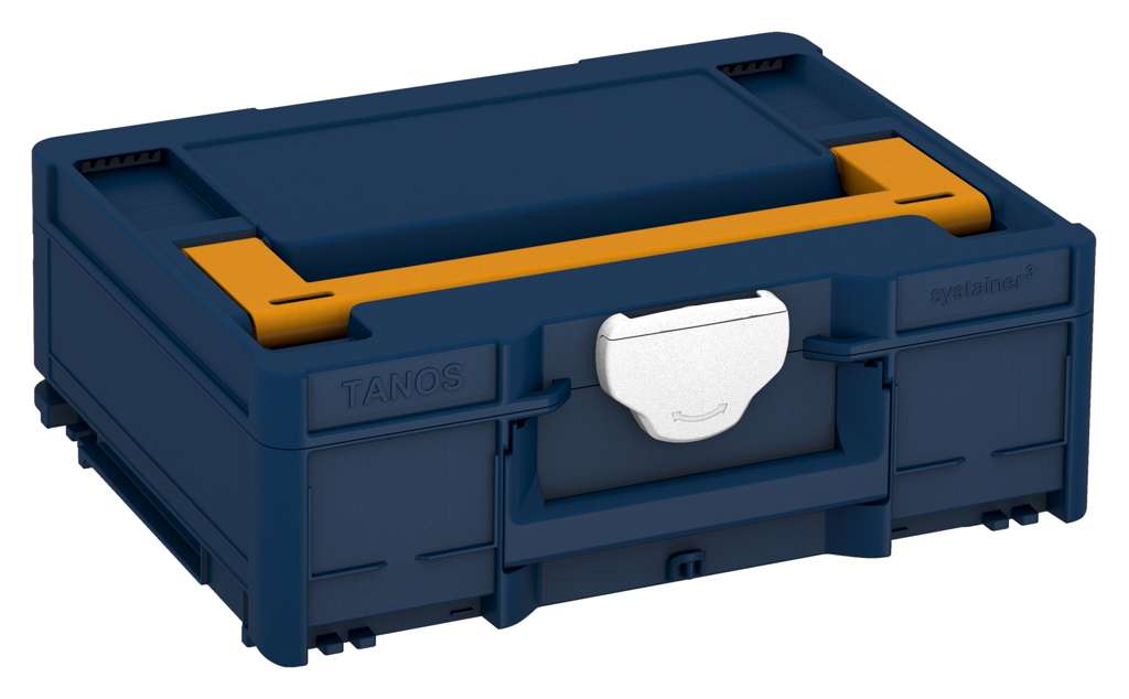 Systainer³ M 137, Sapphire Blue with Daffodil Yellow lid handle and White catches