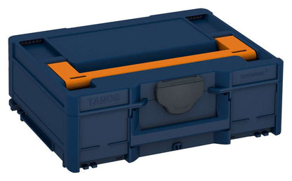 Systainer³ M 137, Sapphire Blue with Deep Orange lid handle and Anthracite catches