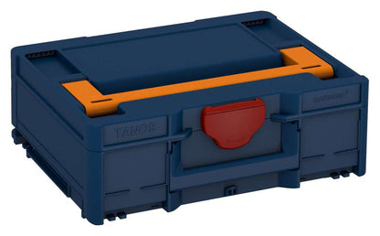 Systainer³ M 137, Sapphire Blue with Deep Orange lid handle and Carmine Red catches