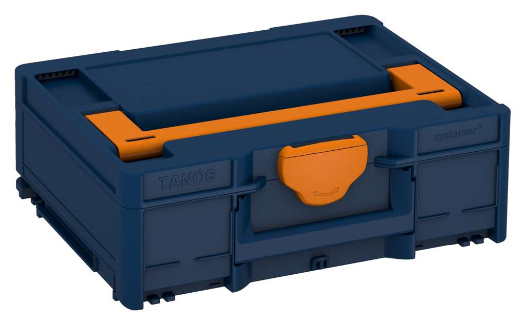 Systainer³ M 137, Sapphire Blue with Deep Orange lid handle and Deep Orange catches