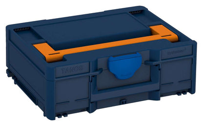 Systainer³ M 137, Sapphire Blue with Deep Orange lid handle and Signal Blue catches