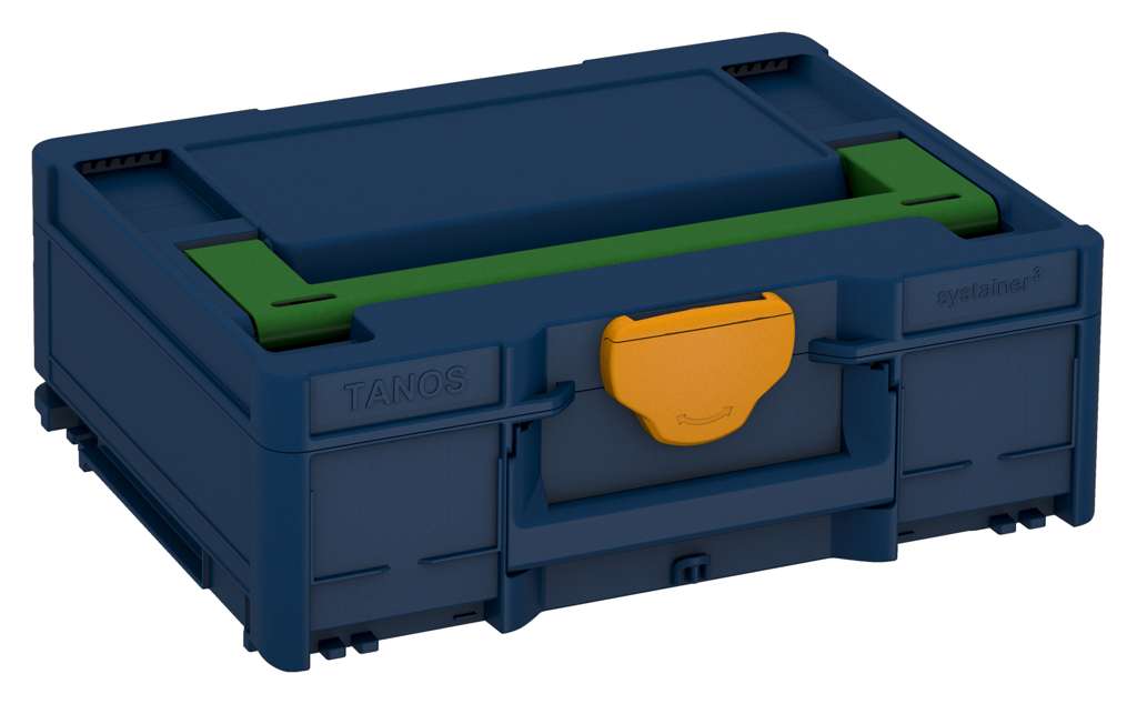 Systainer³ M 137, Sapphire Blue with Emerald Green lid handle and Daffodil Yellow catches