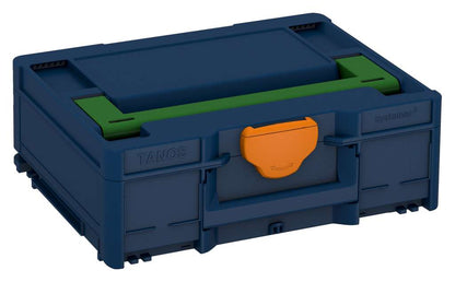 Systainer³ M 137, Sapphire Blue with Emerald Green lid handle and Deep Orange catches