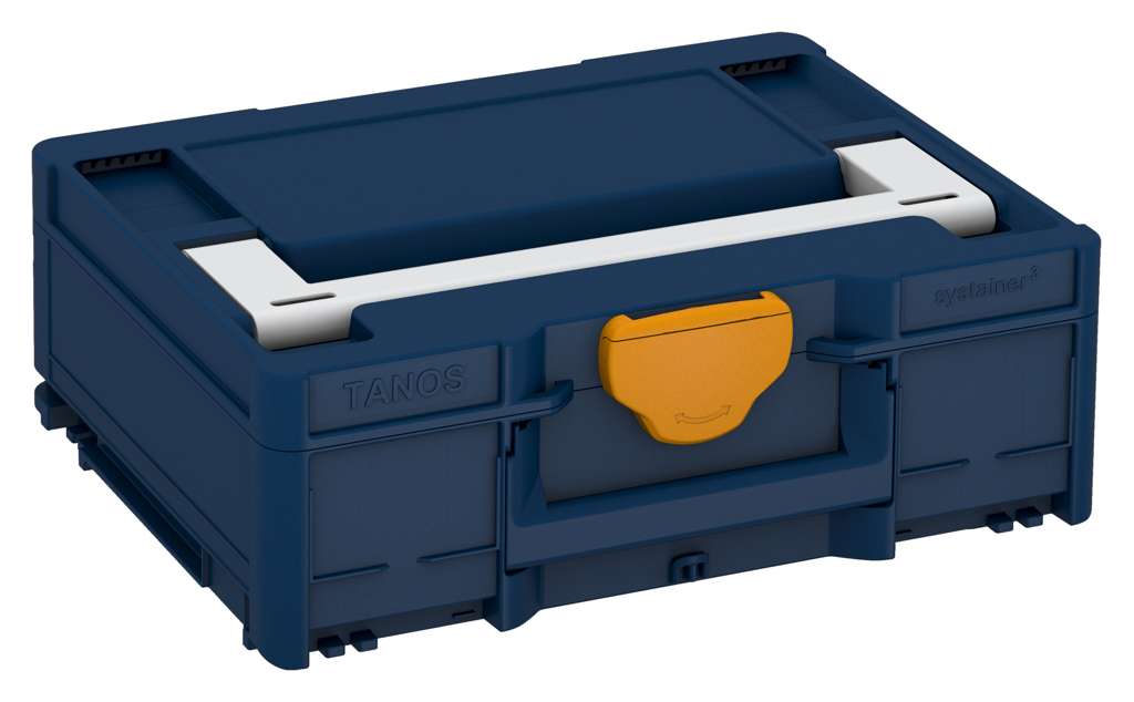 Systainer³ M 137, Sapphire Blue with Light Grey lid handle and Daffodil Yellow catches