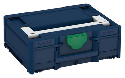 Systainer³ M 137, Sapphire Blue with Light Grey lid handle and Signal Green catches