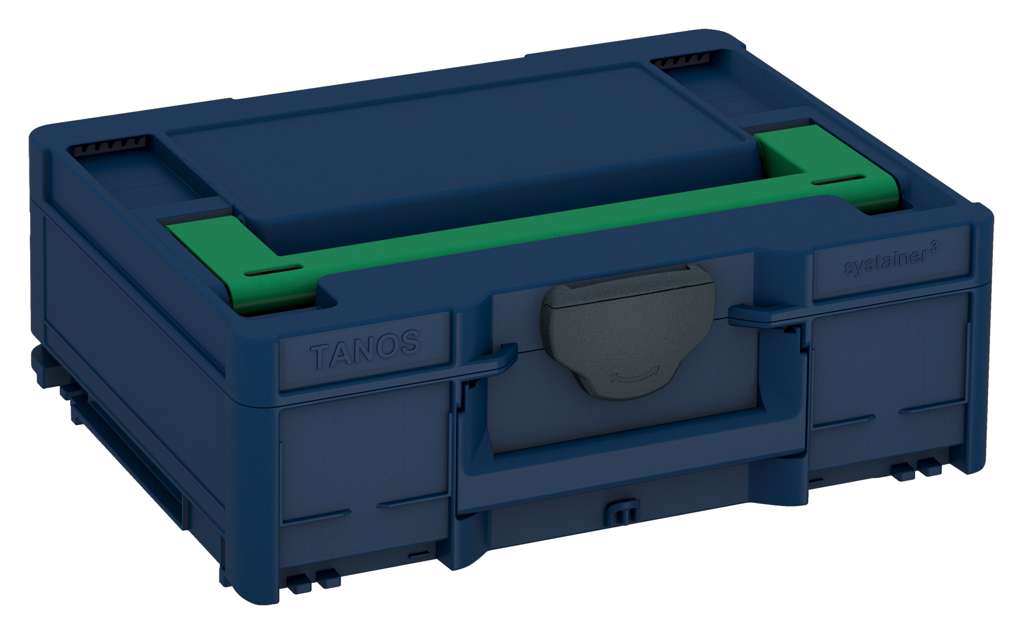 Systainer³ M 137, Sapphire Blue with Signal Green lid handle and Anthracite catches