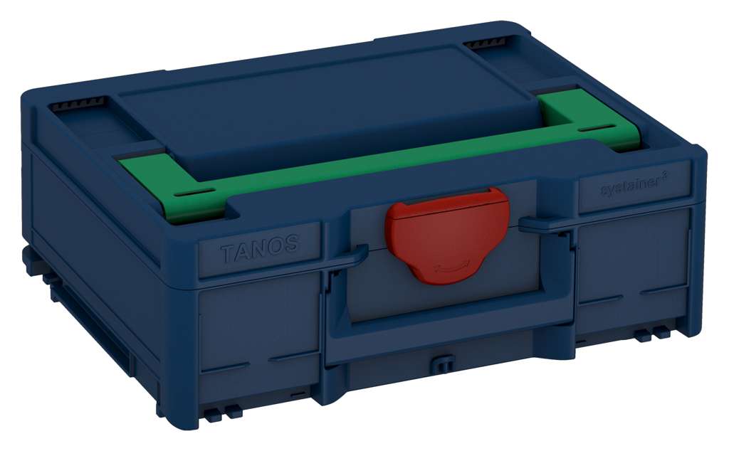 Systainer³ M 137, Sapphire Blue with Signal Green lid handle and Carmine Red catches