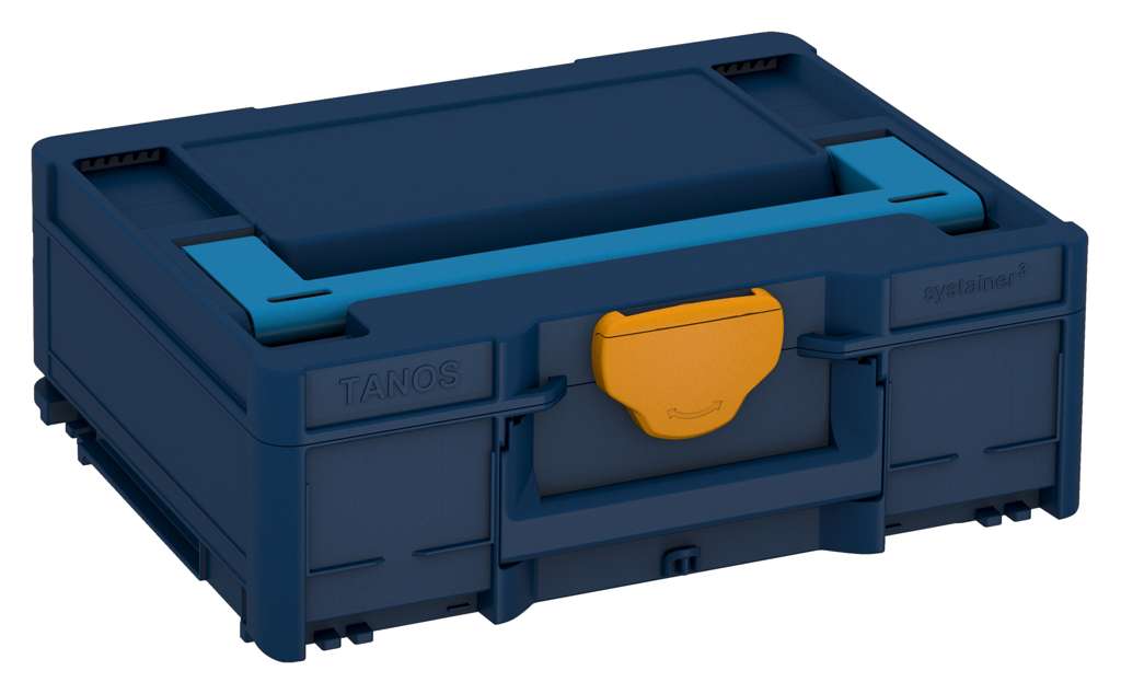 Systainer³ M 137, Sapphire Blue with Sky Blue lid handle and Daffodil Yellow catches