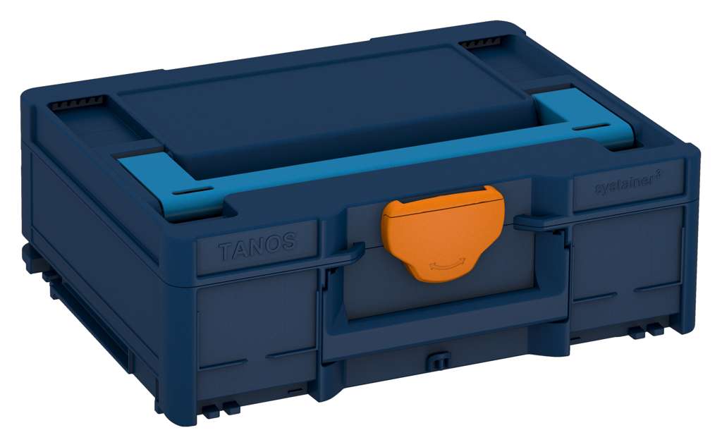 Systainer³ M 137, Sapphire Blue with Sky Blue lid handle and Deep Orange catches