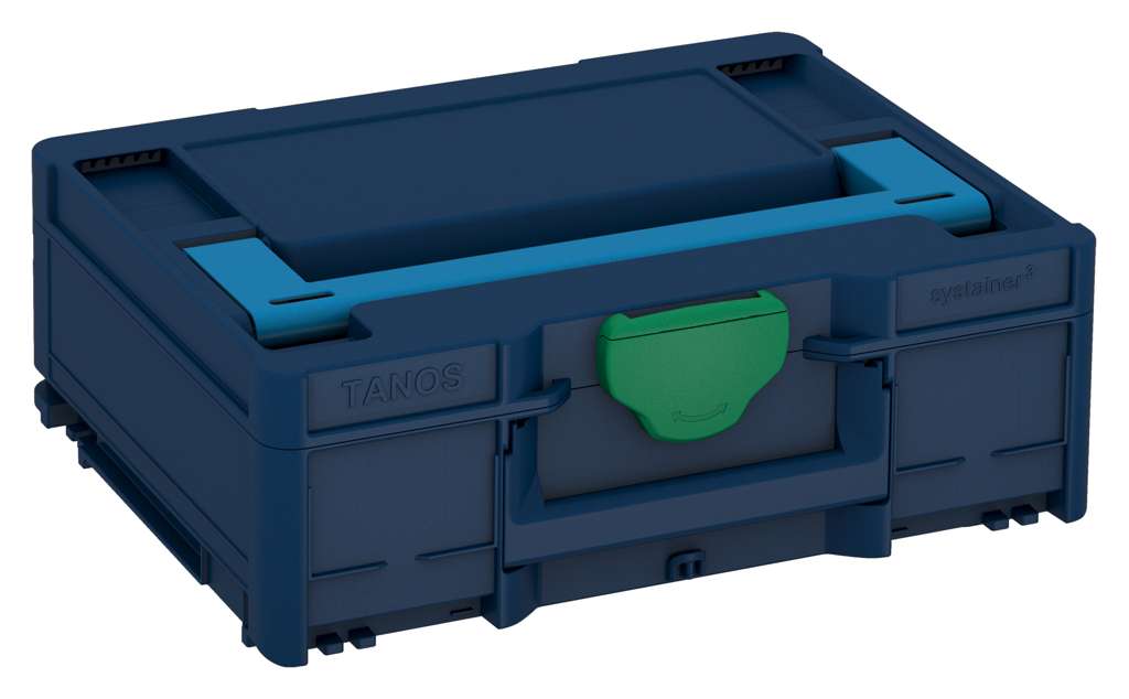 Systainer³ M 137, Sapphire Blue with Sky Blue lid handle and Signal Green catches