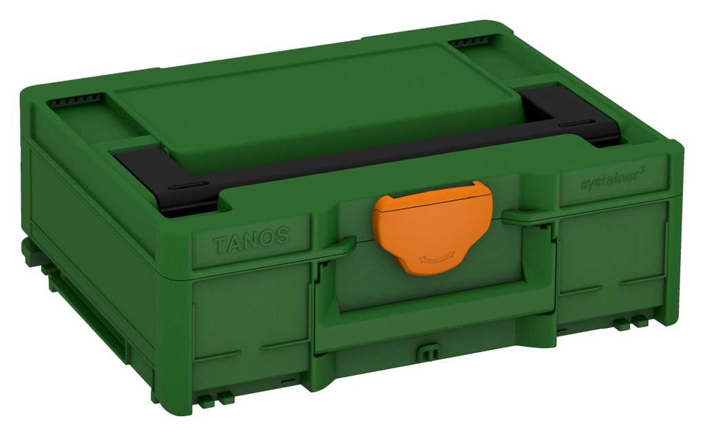 Systainer³ M 137, Emerald Green with Black lid handle and Deep Orange catches