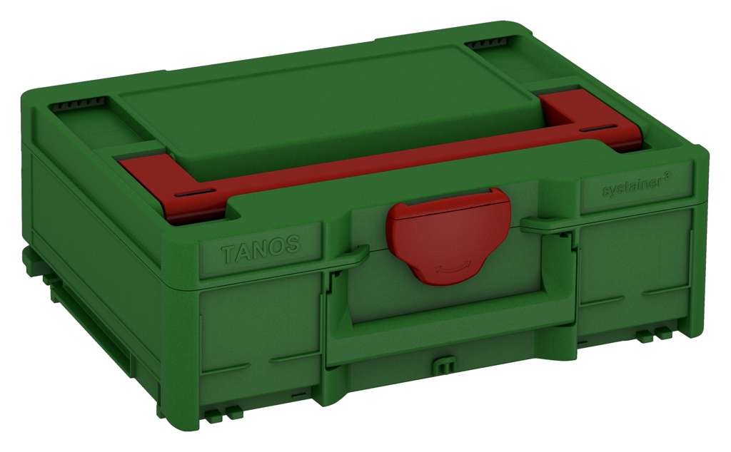 Systainer³ M 137, Emerald Green with Carmine Red lid handle and Carmine Red catches