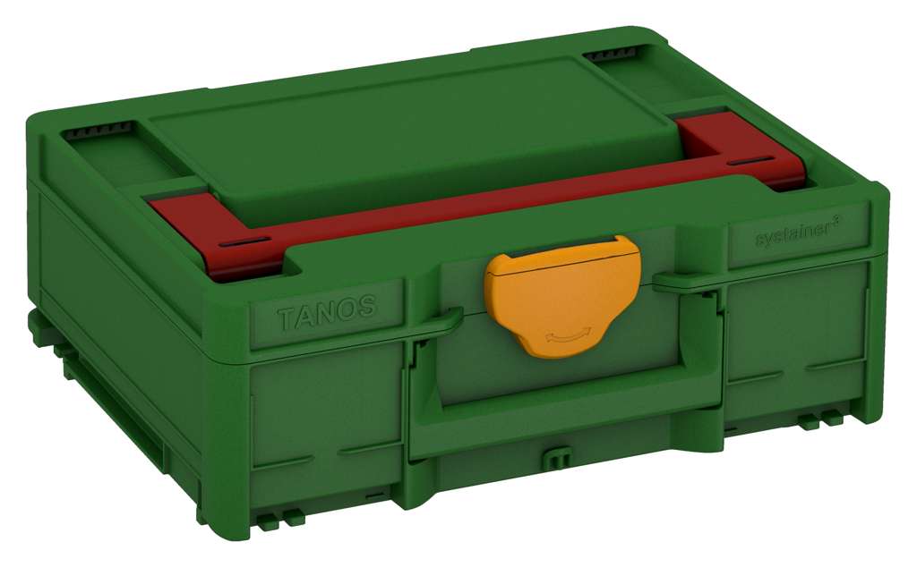 Systainer³ M 137, Emerald Green with Carmine Red lid handle and Daffodil Yellow catches