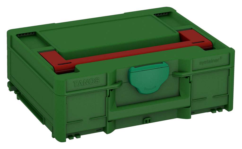 Systainer³ M 137, Emerald Green with Carmine Red lid handle and Signal Green catches