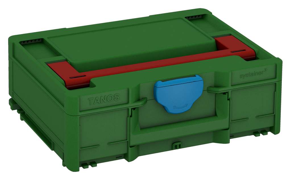 Systainer³ M 137, Emerald Green with Carmine Red lid handle and Sky Blue catches