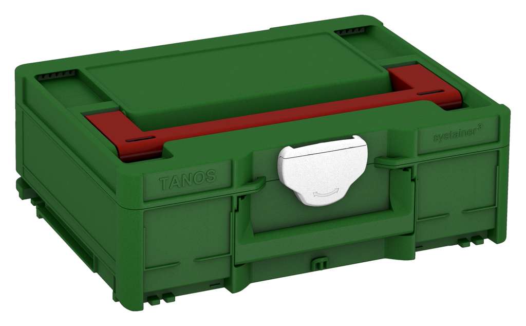 Systainer³ M 137, Emerald Green with Carmine Red lid handle and White catches
